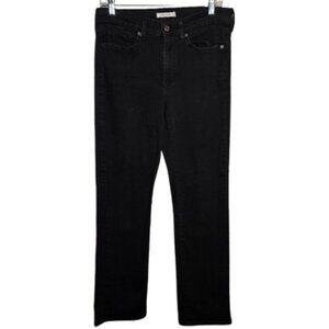 Levis Classic Straight Black Dark Denim Jeans Ankle Length Water Less Staple 8